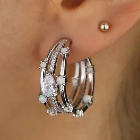 Melinda Maria Hoops Opal Melinda Maria Jewelry Melinda Maria